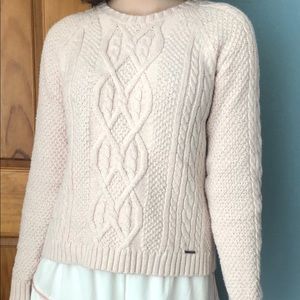 Pink Abercrombie & Fitch knitted sweater small